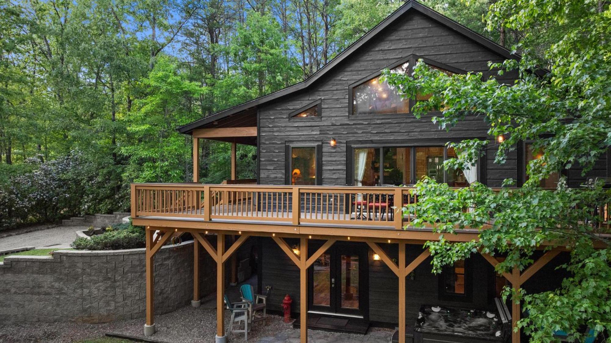 Serene Mountain And Sunset Views 3Bd Cabin Franklin Eksteriør billede