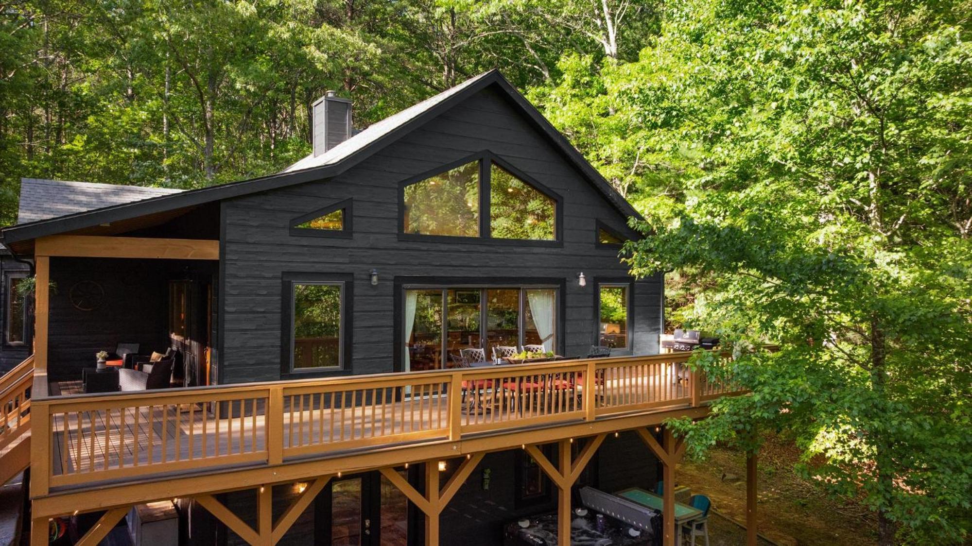 Serene Mountain And Sunset Views 3Bd Cabin Franklin Eksteriør billede