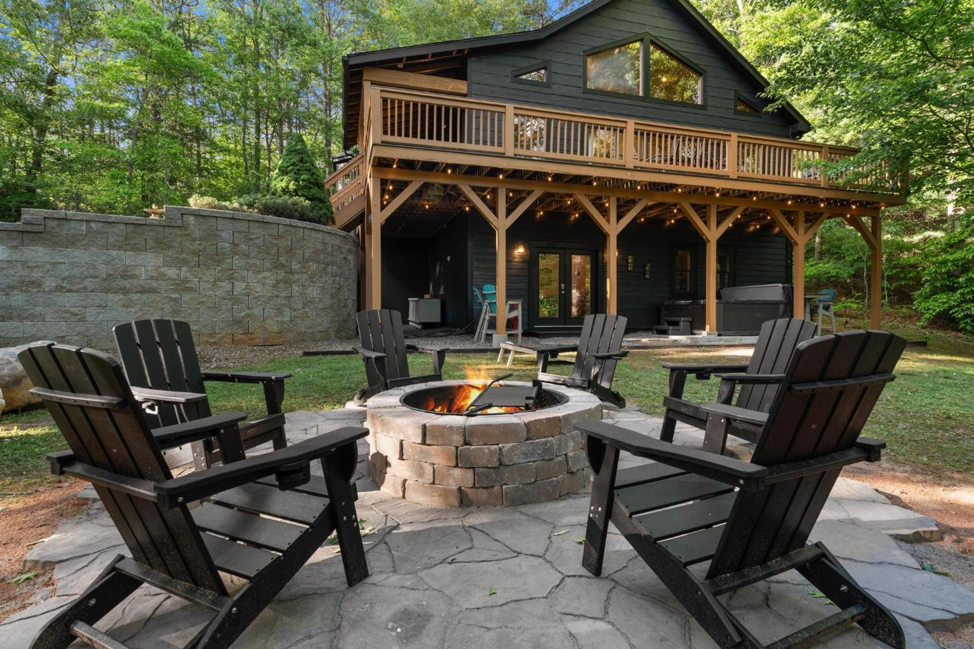Lux Mtn Cabin Hot Tub, Fire Pit, Game Room 3Bd Franklin Eksteriør billede