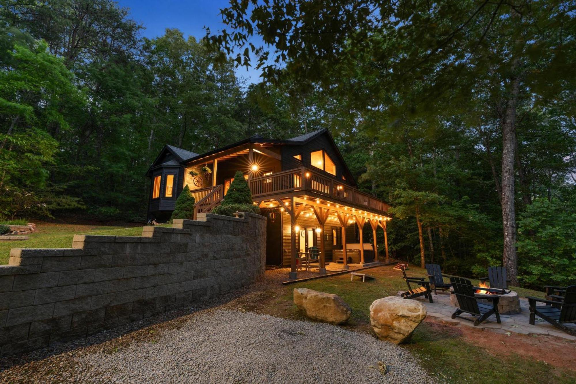 Serene Mountain And Sunset Views 3Bd Cabin Franklin Eksteriør billede