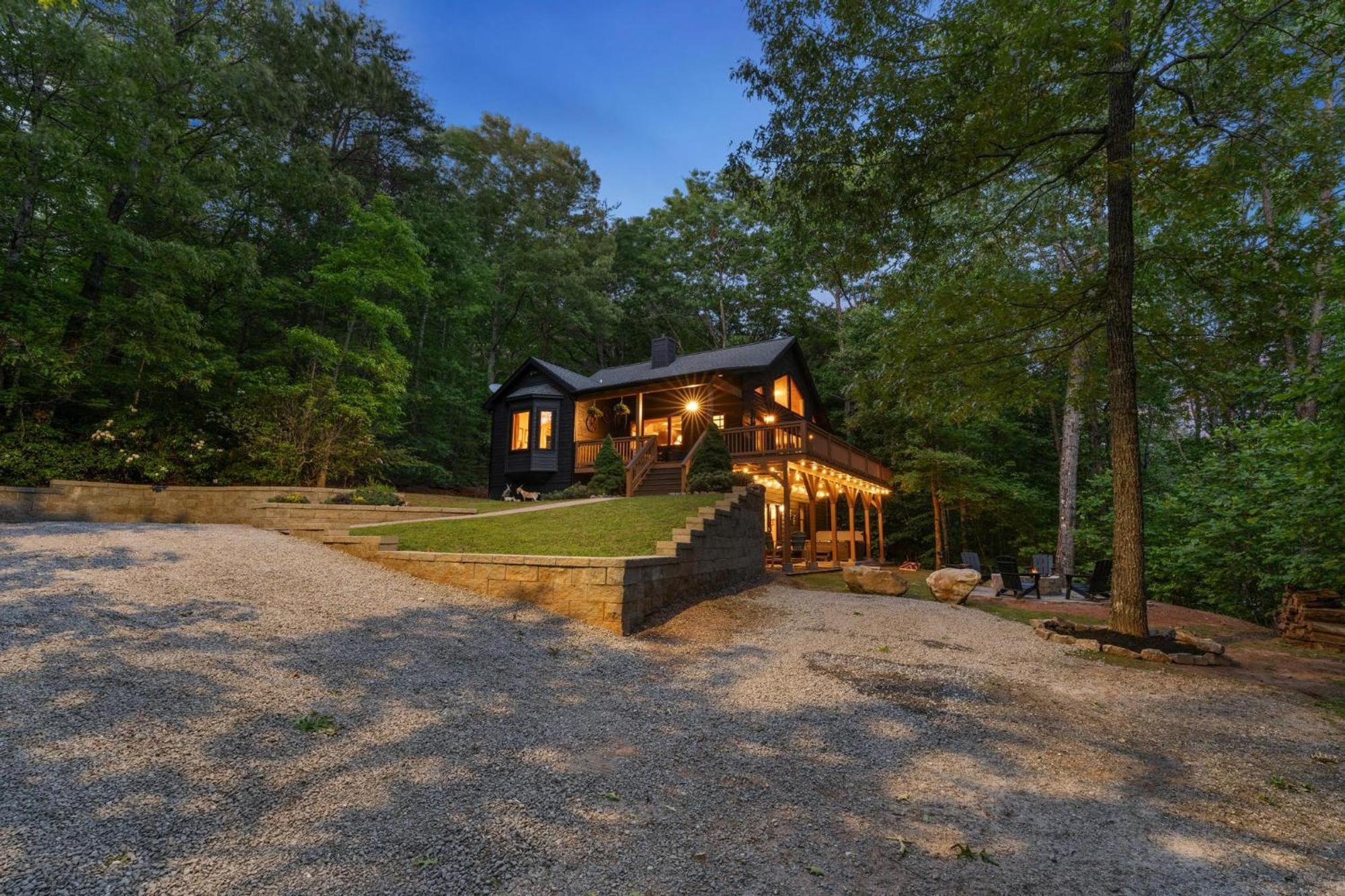 Lux Mtn Cabin Hot Tub, Fire Pit, Game Room 3Bd Franklin Eksteriør billede